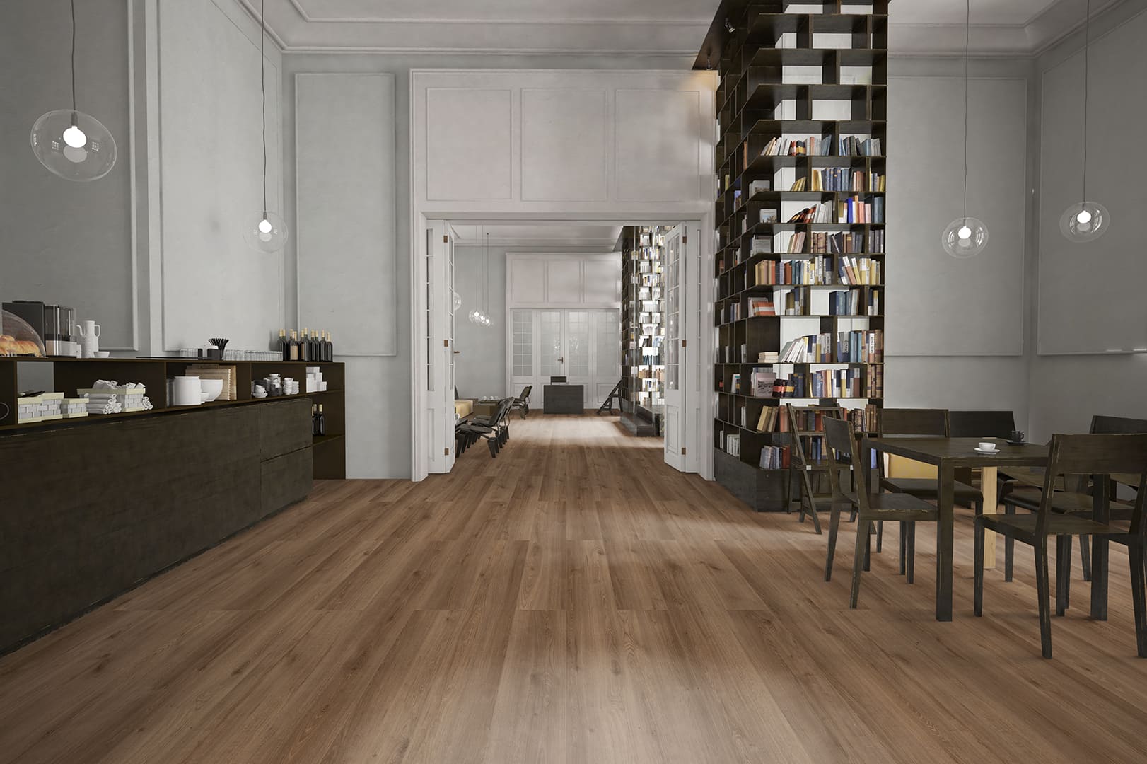 Natural Matt Laquered Taupe Oak Laminat Parke