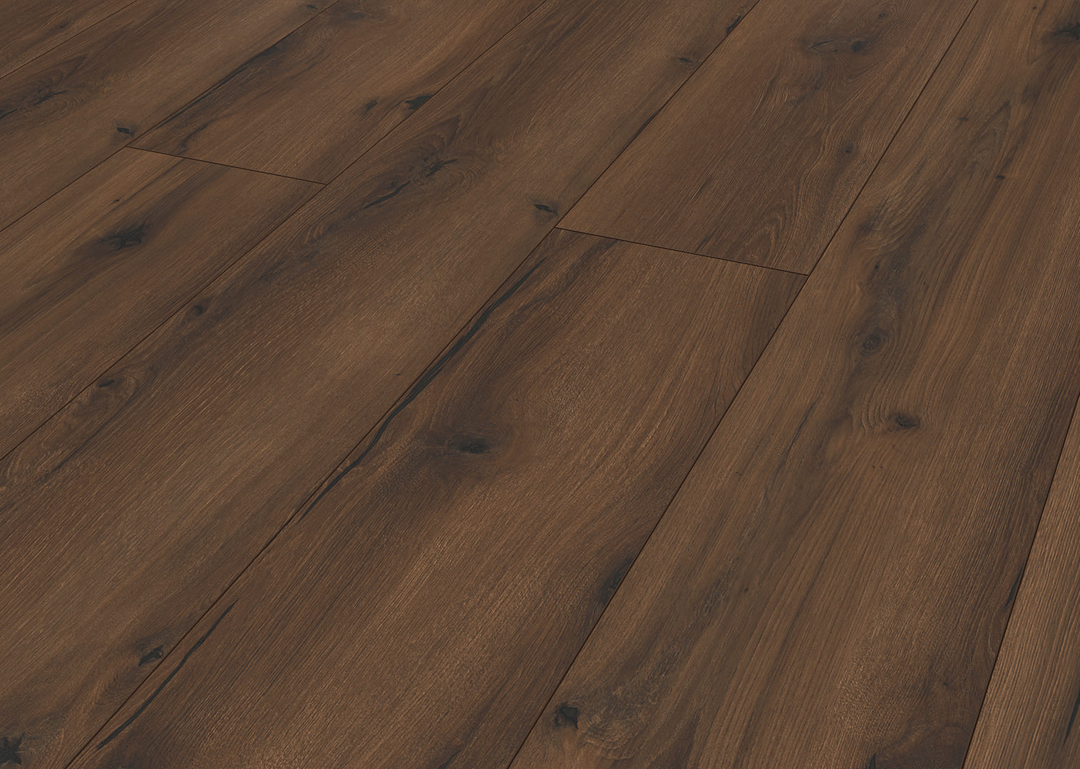 Rustic Matt Laquered Darkbrown Oak Laminat Parke